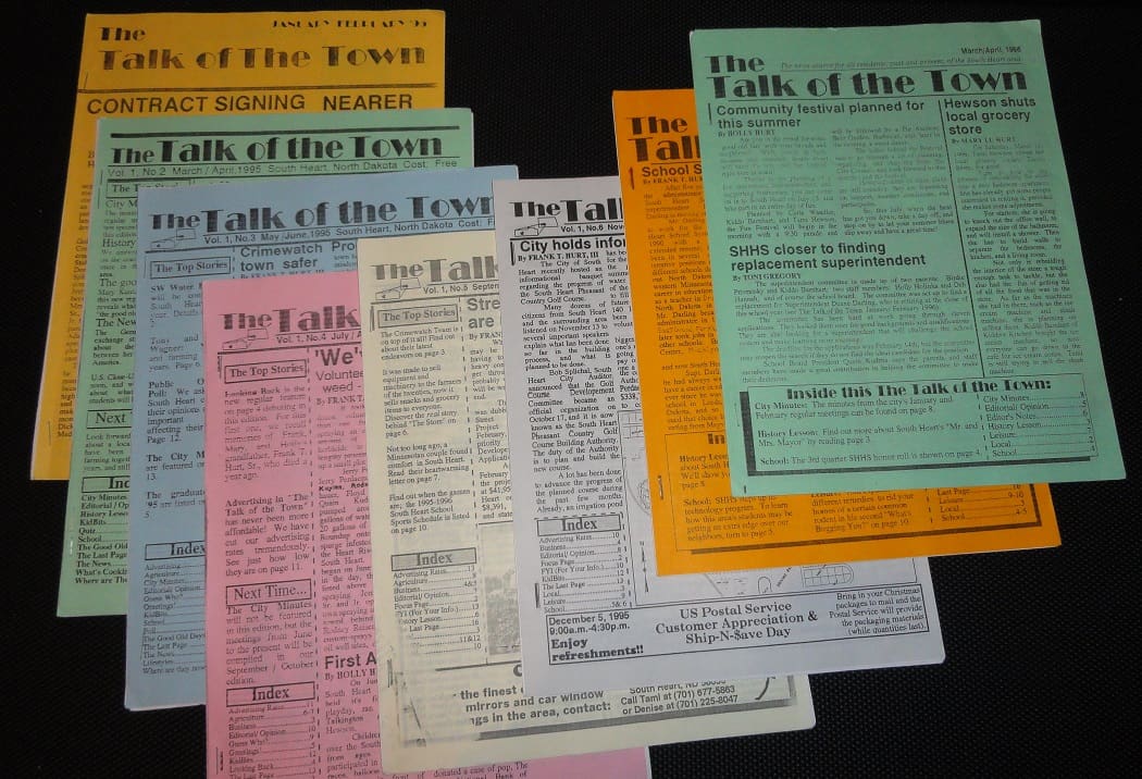 Surviving copies of The Talk of the Town newspaper 